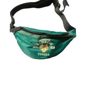 Mac Cosmetics X Stranger Things Green Fanny Pack with Hawkings Tigers
